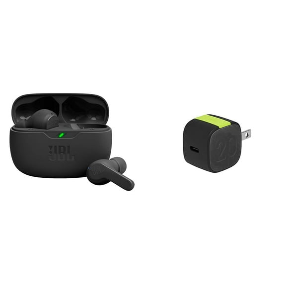 Auriculares True Wireless JBL Vibe Beam negros con cargador de 20 W