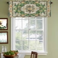 thumbnail image 5 of 2 Panels Green Boho Valance for Windows, Vintage Ethnic Tribe Southwestern Light Filtering Kitchen Curtains, Rod Pocket Window Treatment Curtain Valances for Living Room Bedroom, 54"x18", 5 of 9