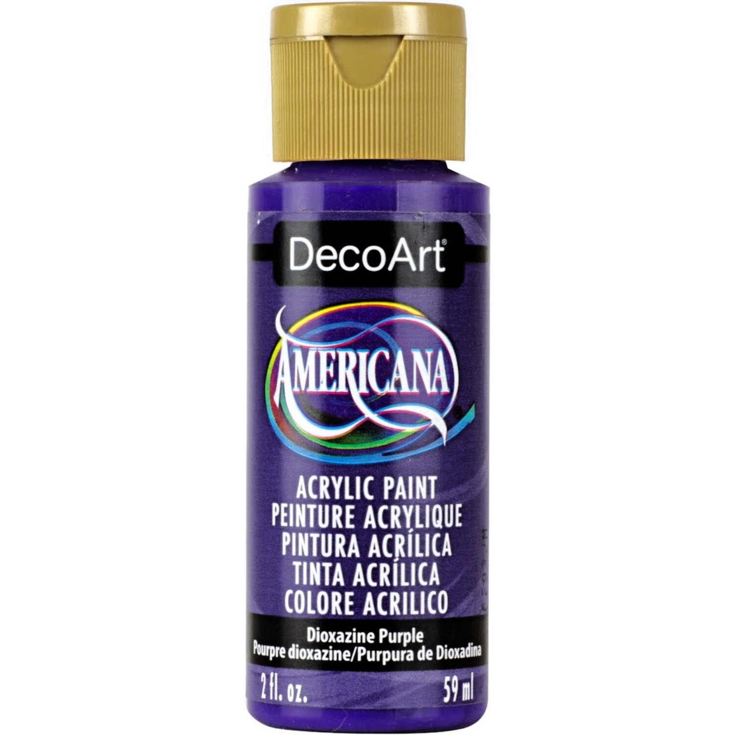 (2 pack) DecoArt Americana Acrylics 2 fl oz, Dioxazine Purple, Matte Finish, Paint for Art, Craft & DIY Projects
