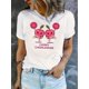 thumbnail image 1 of Women's Cherry Cheerleading Graphic Tee - Casual & Sporty Round Neck Short Sleeve, Comfy Polyester Blend Summer Top with Machine Washable Care, 1 of 6