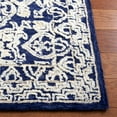 thumbnail image 4 of SAFAVIEH Aspen Cabrail Floral Bordered Runner Rug, Navy/Ivory, 2'3" x 7', 4 of 6