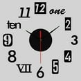 Hxoliqit frameless diy wall mute clock 3d mirror surface sticker home