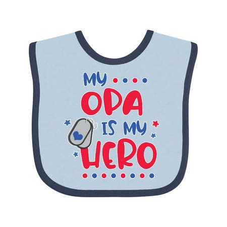 

Inktastic Memorial Day My Opa is My Hero Gift Baby Boy or Baby Girl Bib