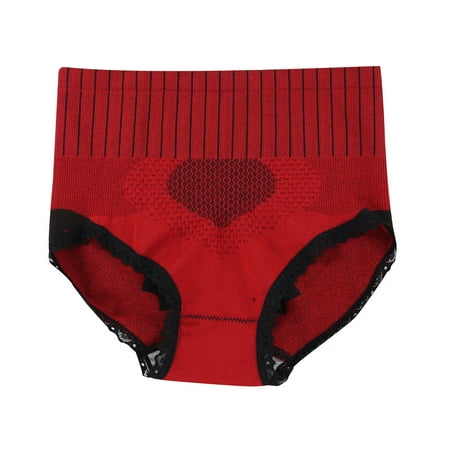 

Mackneog High Rise Underwear Women Women s High-waist Panties Feminine Lace Buttocks Abdomen and Waist Panties Polyester Lace Thong Plus Size Panties