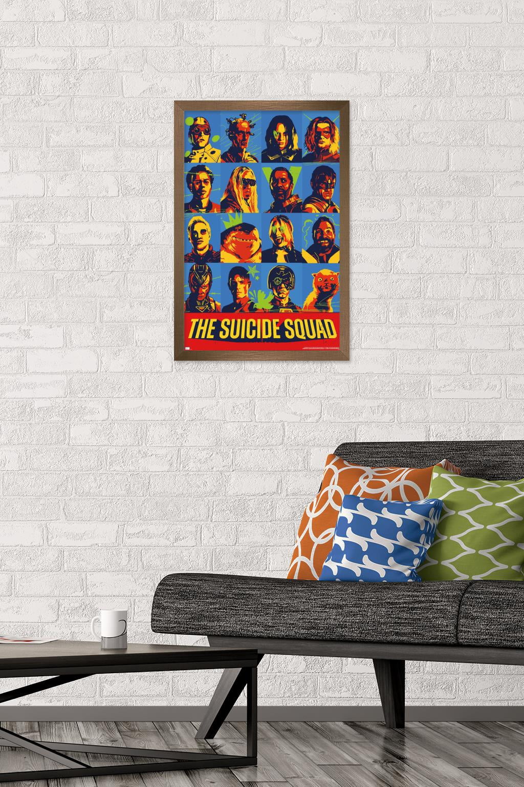 DC Comics Movie The Suicide Squad - Grid Wall Poster, 14.725" x 22.375", Framed
