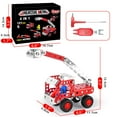 thumbnail image 3 of Gallickan Fire Trucks Building Toys, 121Pcs DIY Assembly Toys for Boys Age 8-12, Models Car Kits for Kids Educational Class Activities Supplies, Red, 3 of 9