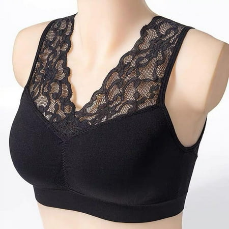 Sexy Deep V Neck Lace Bras For Women Brassiere Push Up Padded Bra Seamless Comfortable Bralette Breathable Fitness Gym Bra Top Padded Sports Bra