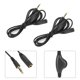 thumbnail image 4 of 2PCS 1m/3.3ft 3.5mm Adaptador de extensión de audio Cable de control de volumen para auriculares estéreoNegro, 4 of 8