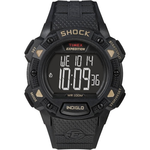Timex Men's Expedition Digital Shock CAT Watch, Black Resin Strap by Timex