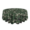thumbnail image 3 of Camouflage Round Tablecloth 60x60in(153x153cm) – Waterproof Polyester Table Cover with Full Print Design, Wrinkle Resistant & Washable for Kitchen Dining Party Decor, 3 of 4