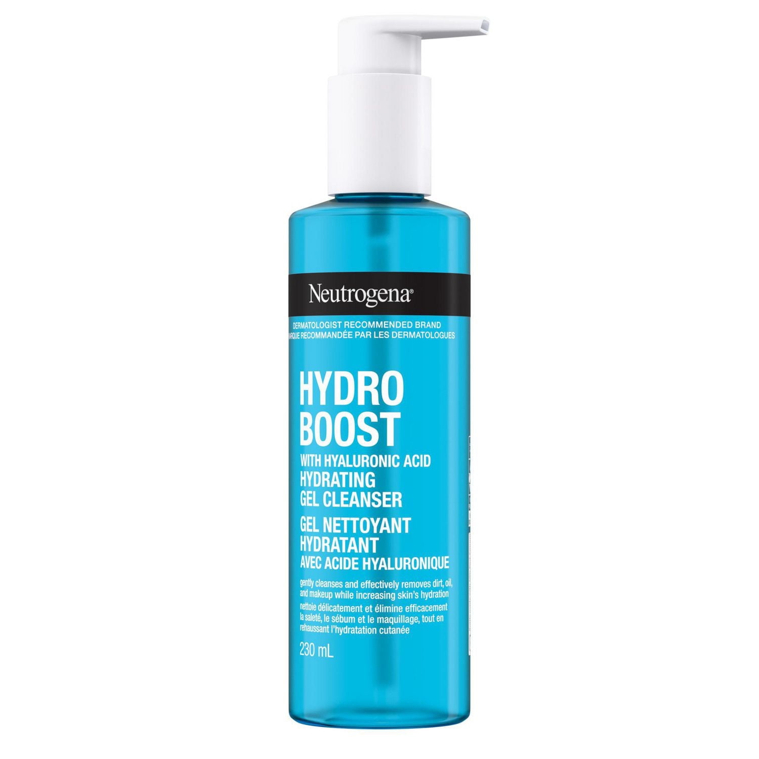 Neutrogena Hydro Boost Hydrating Cleansing Gel, Facial Cleanser, Hyaluronic Acid, Non Comedogenic, Paraben Free, 230 mL