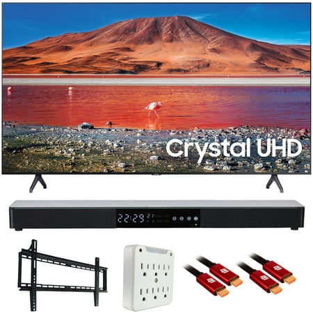 Samsung UN65TU7000 65" TU7000 4K Ultra HD Smart LED TV (2020 Model) Home Theater Soundbar (65 inch TV 65TU7000 UN65TU7000FXZA)