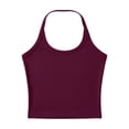 thumbnail image 7 of Livrdious Women's Tank Top Backless Fitted Halter Scoop Neck Workout Crop Tank Tops for Women Summer Fashion Clothing, 7 of 7