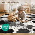 thumbnail image 4 of ODIKA 6'x9' Black Charcoal Abstract Cloud Burst Dotted Washable Area Rug Contemporary Splatter Design With Gradient Non-Slip, Chair-Friendly, for Dining Room, Under Table, Office Décor, 4 of 7