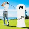 thumbnail image 4 of Couvre-chefs de Golf pour Conducteur Fairway Bois U Putter Manchon Hybride avec Étiquette de Numéro Blanc 3 35x12cm, 4 of 8