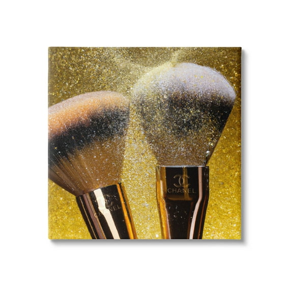 Stupell Industries Makeup Brush Glam Glimmer Graphic Art Gallery Wrapped Canvas Print Wall Art, Design by Ziwei Li