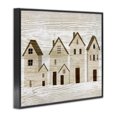 thumbnail image 2 of Stupell Industries Rustic Lodge Rustic Neighborhood Houses Black Framed Giclee Art, 14 x 11, by Ziwei Li, 2 of 7