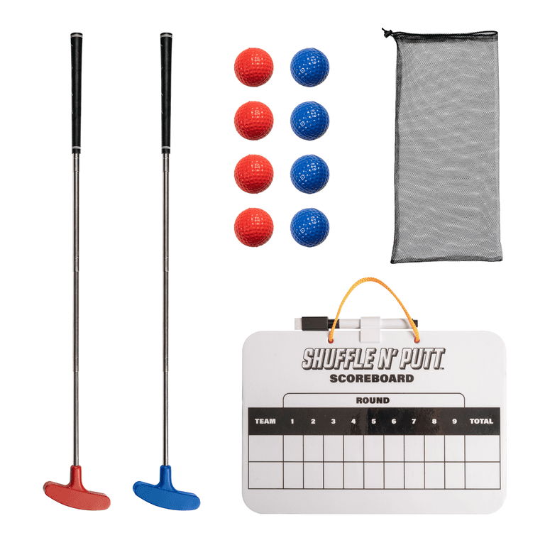 Shuffleboard Golf Game Set with Mat and Putters photo 4