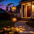thumbnail image 6 of Halloween Solar Garden Stake Light, Metal Hanging Pumpkin Lantern Waterproof for Yard Lawn Proch, 6 of 8