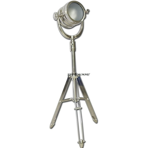 Antique Designer Nautical 36" Search Light W/Aluminium Tripod Stand Floor Lamp