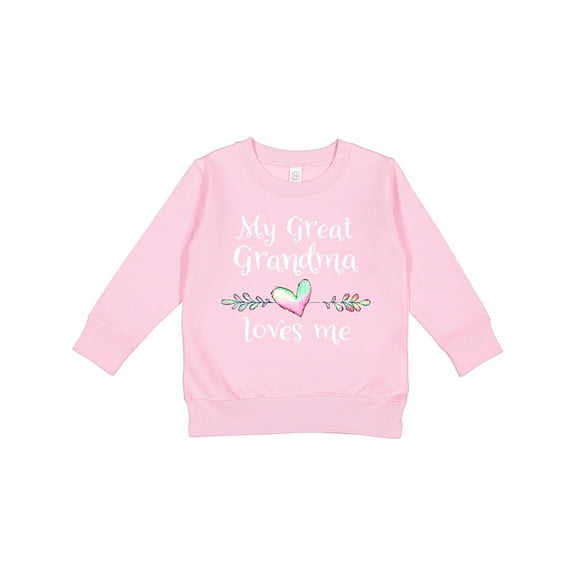 Inktastic My Great Grandma Loves Me Heart Great Grandchild Toddler Sweatshirt