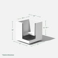 thumbnail image 3 of Veradek Block Series Jardinière Cube Petite en Plastique - Blanc, 3 of 11
