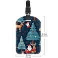 thumbnail image 6 of Square 2Pack PU Leather Merry Chrismas Cruise Luggage Tag with Privacy Cover and Name ID Tag for Travel Handbags Backpacks Luggage Tags, 6 of 6