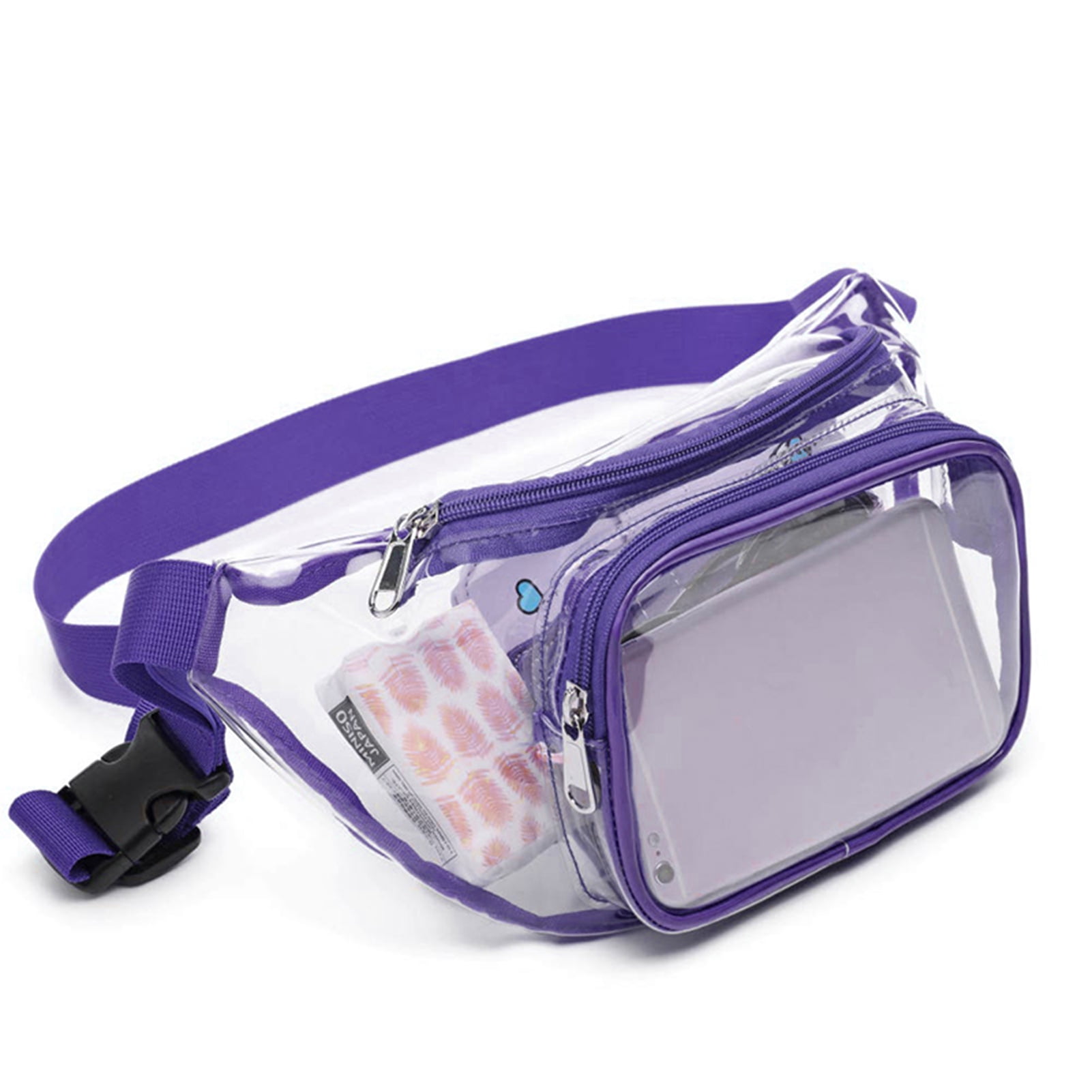 Waist Bag Fanny Pack Clear Multi Purpose for Women Work Travel & Sporting Event 