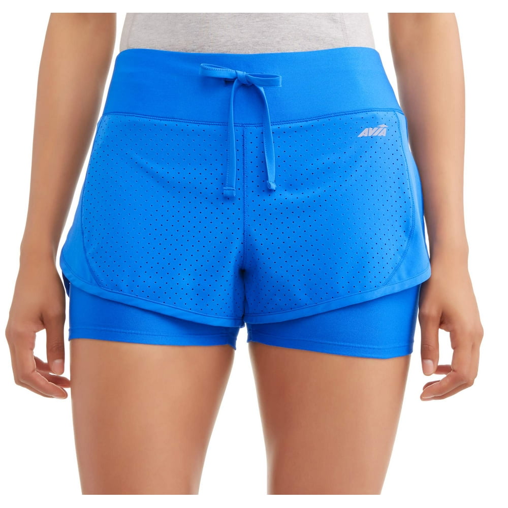 Avia - Women's Active Perforated Running Shorts With Built-In ...
