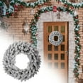 thumbnail image 6 of Neoyler Christmas Decorations Velvet Wreath with Festive Floral Design for Front Door and Holiday Gatherings Decor 17.7in White, 6 of 6