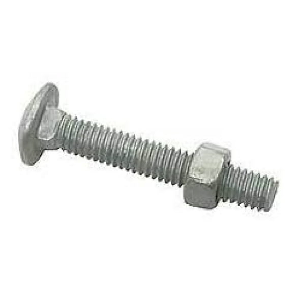 3/8"-16 x 3-1/2" Hot Dipped Galvanized Carriage Bolt w/Nuts, Grade A, Full Thread, Quantity 100 - by DyGTyX,