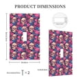 thumbnail image 3 of Fotbe Skull rose blue flower Print Duplex Receptacle Wall Plate, 1-Gang 5.0" x3.0" Wall Outlet Covers, Dual Outlet Faceplates Covers, Color-matched Screws Included-Style T, 3 of 6