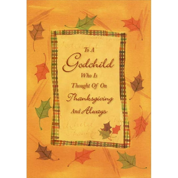 For Godchild Thanksgiving Greeting Card w/Envelope
