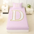 thumbnail image 3 of Erosebridal Cute Letter D Twin Sheet Sets for Kids, Princess Cartoon Bedding, 3pcs, 3 of 5