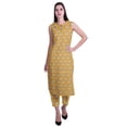 thumbnail image 1 of Moomaya Ensemble Kurta et Pantalon Sans Manches Imprimés pour Femmes Peter Pan, Ensemble Ethnique 2 Pcs, 1 of 6