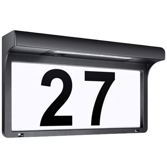 Solar Door Light Emblems Powered House Numbers Address Wall-mounted Plastic