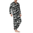 thumbnail image 2 of Bingfone Men's Pajama Set 2 Piece Loungewear PJs, Long Sleeve with Pajama Pants-Horse Silhouette, 2 of 7