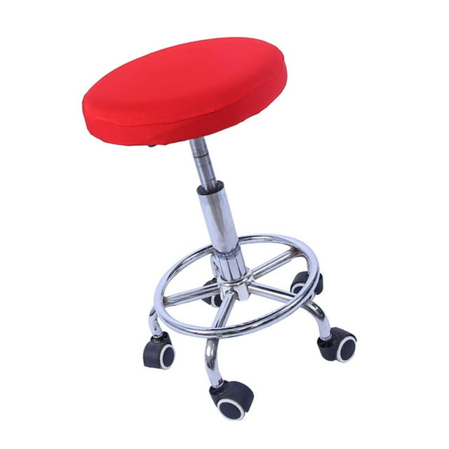 Fundas de tela elástica para taburetes de bar, fundas de asiento redondas, 28-35 cm (11-14 pulgadas), 8 colores rojo