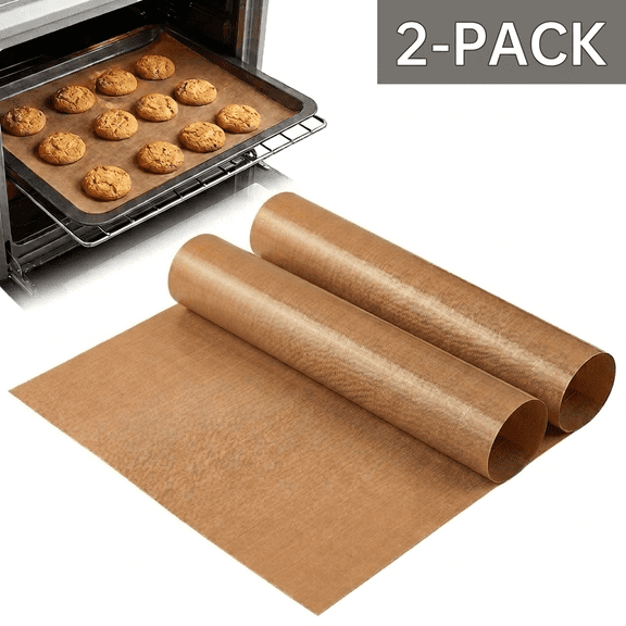 ROSEXIXI 2 Pack Non-Stick Oven Liner Reusable Baking Mat 15.75x23.62 Inch Heat Resistant 500°F