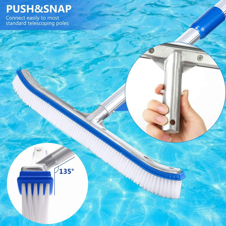 Clearance! EQWLJWE Swimming Pool Cleaning Brush Floor & Wall Handheld Brush  Cleaning Tool for Cleaning Pool Tiles, Walls, Floor, Steps - Easy Clip