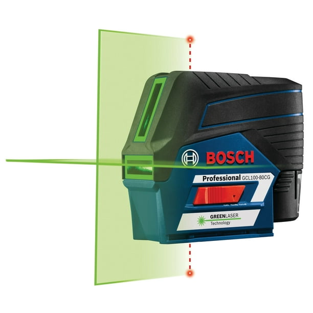 Láser Cross-Line BOSCH GCL100-80CG 30 m con batería y cargador
