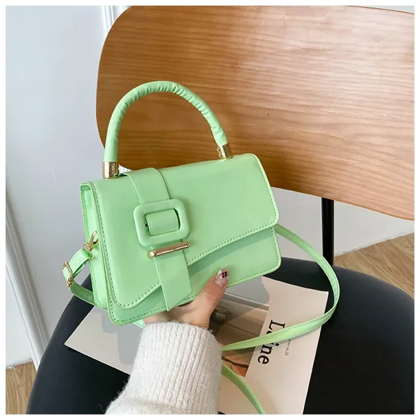 Bolso cruzado con textura para mujer, bolsa cuadrada pequeña, versátil, estilo coreano, Simple, a la moda, un solo hombro