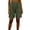 Army Green, variant on Bermuda Shorts for Women Plus Size Fashion Summer Casual Elastic Waist Shorts with Pockets Navy M