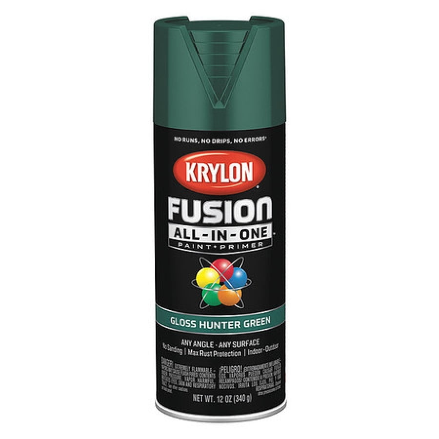 KRYLON K02789007 Rust Preventative Spray Paint, Hunter Green, Gloss, 12