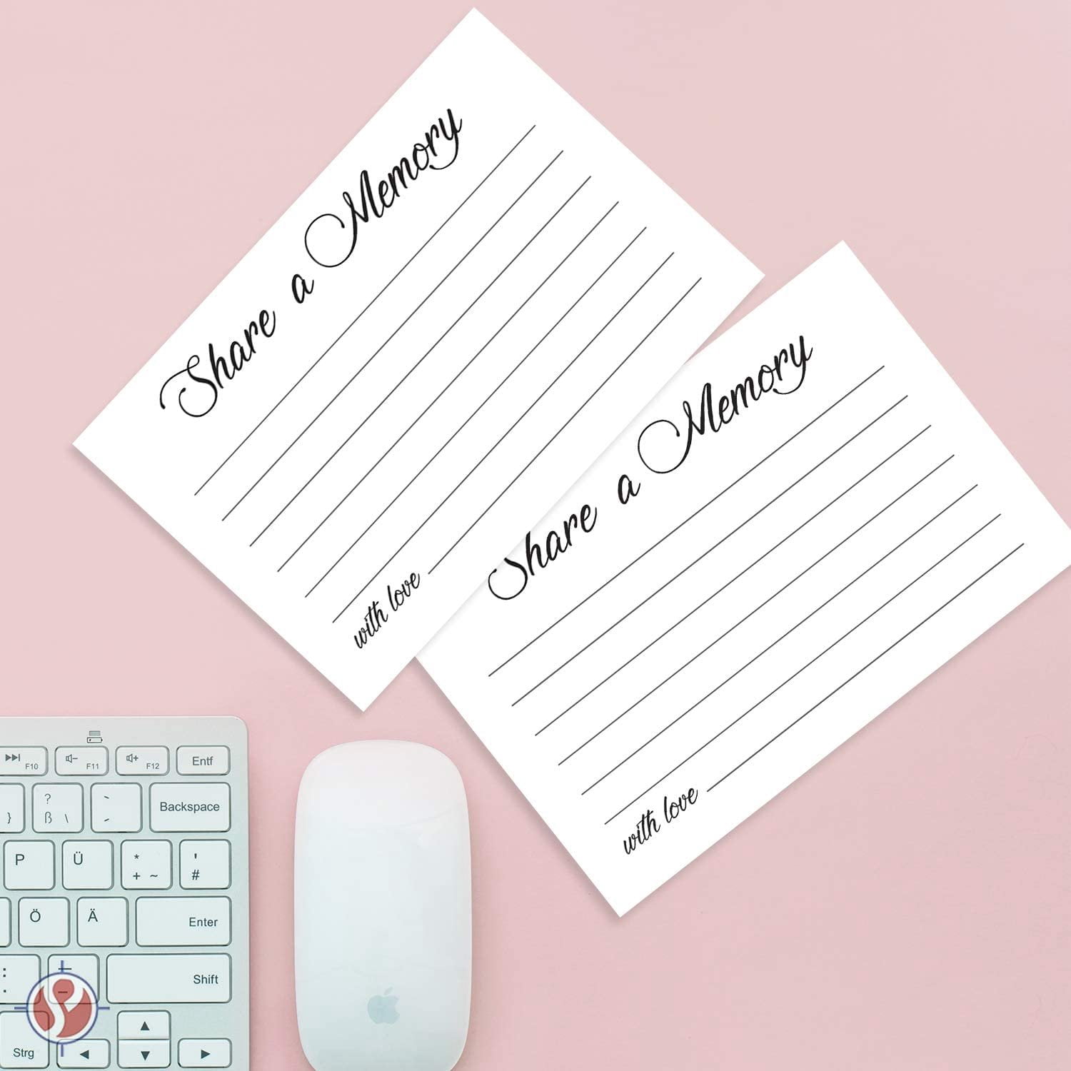 Share a Memory Card – Great for Birthday, Anniversary, Bridal Shower and Graduation Celebration and Memorial and Funeral | 4 x 6” | 50 Cards per Pack