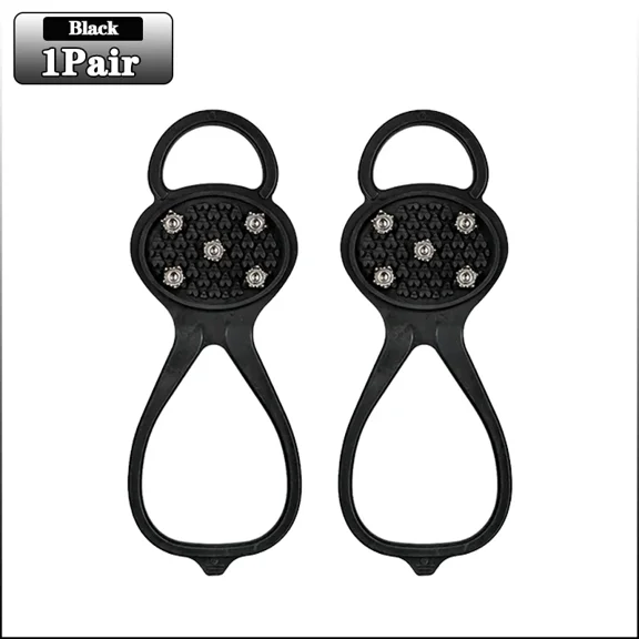 1-10Pairs Non Slip Ice Gripping Shoe Covers Outdoor Anti-Skid Crampons Spike Overshoe for Climbing Hiking Mountaineering Walking
