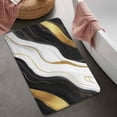 thumbnail image 2 of Black Marble Gold Wave Pattern Bathroom Rugs Mat,Non Slip Microfiber Bathroom Rug,Rubber Backing,Soft Bathroom Mats for Bathroom Floor,Tub and Shower,20x32in(50x80cm), 2 of 5