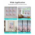 thumbnail image 6 of Window Privacy Film Pink Summer Spring Floral Stained Glass Window Film Decorative Sun Block Window Cover Farmhouse Flowers Window Clings Static Adhesive Sticker for Bathroom 23.6"x78.7", 6 of 7