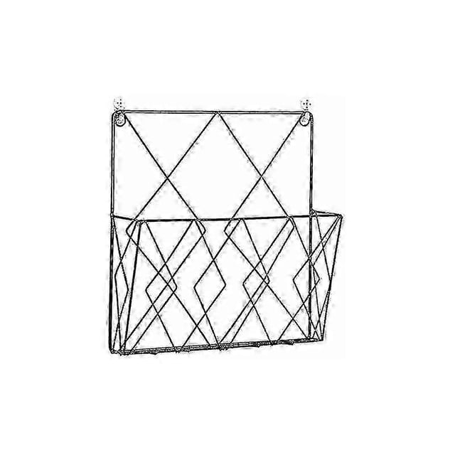 Hanging Magazine Rack Metal Magazine Rack, Newspaper Rack Newspaper Basket Wall Mounted Magazine Rack With 2 Hookse