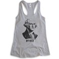 thumbnail image 1 of First! George Washington Tank Top, Ladies Racerback Tank Top, Funny Graphic Tee, Funny President Tank, Heather Gray, XX-Large, 1 of 3